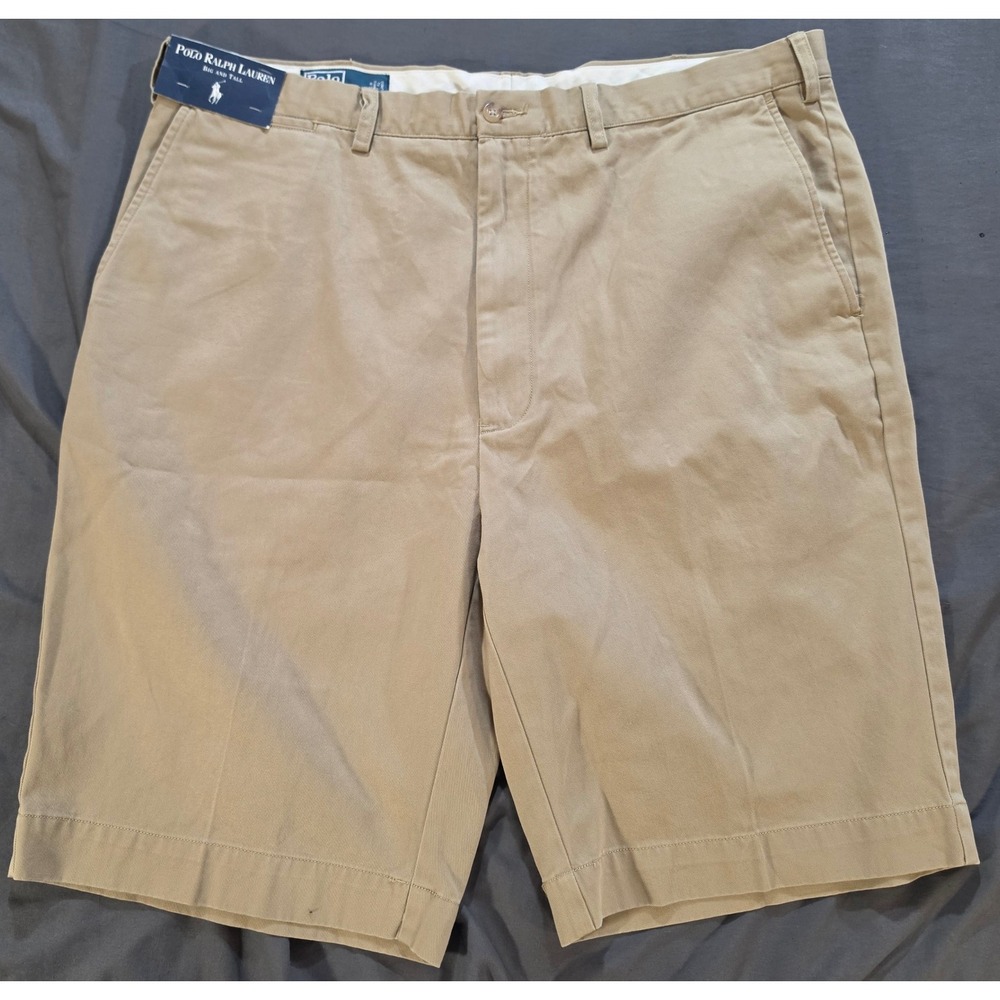 Polo Ralph Lauren Men Khaki Seersucker Chino Shorts Big & Tall 40T Tan NWT